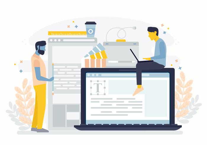 Learning and teamwork illustration